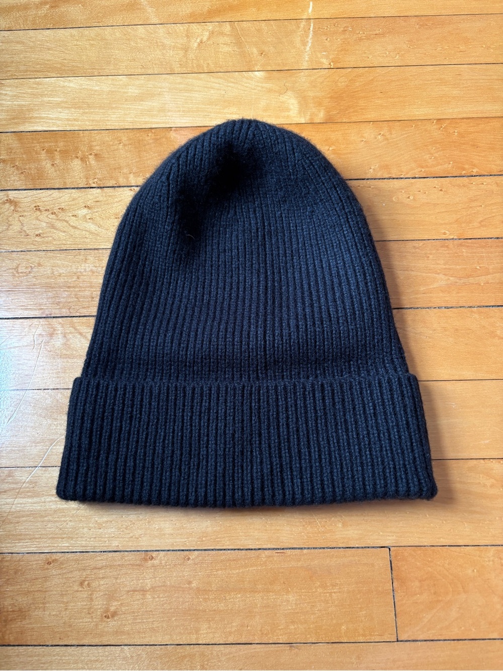 EUC Madewell Wool-Blend Ribbed Knit Black Beanie - Picture 8 of 14